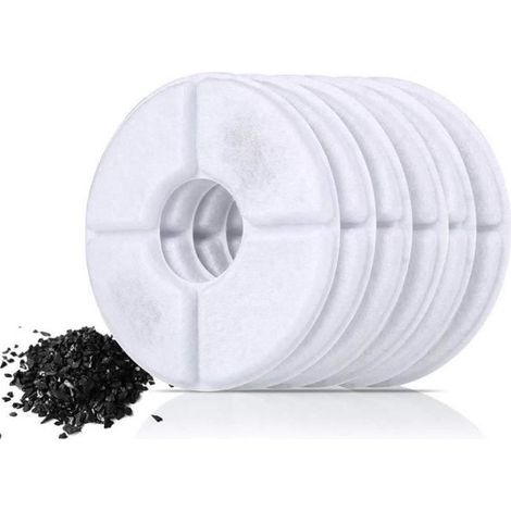 Filtre Fontaine Eau Chat, Fontaine à Chat 6 Filtre à Eau Filtre de Rechange, Filtre de Replacement pour Fontaines de Chat (Lot de (1/4)