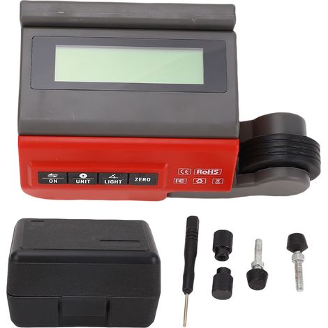 Strumento di misurazione digitale per troncatrice Aolidsive, calibro di lunghezza 0-99 mm con morsetto regolabile, schermo LCD, misurazione ad alta precisione per la lavorazione del legno e il taglio.