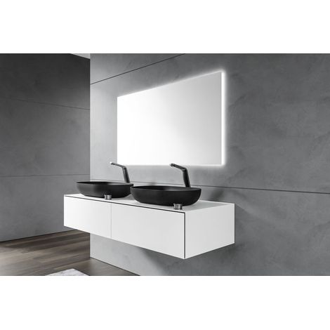 BERNSTEIN - Meuble sous-vasque salle de bain ARCTIC 1400 blanc Softtouch pour vasque à poser