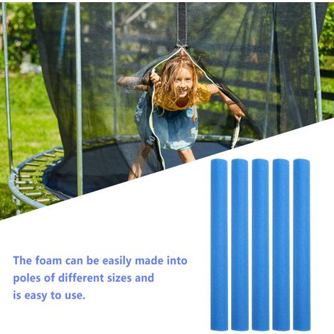 Trampoline Jumper Stick Manchon en mousse Clôture Tube anti-collision Couverture-Longueur 40 Diamètre extérieur 4,5 cm, Diamètre intérieur 2,5 cm, Bleu, 5pcs (1/5)