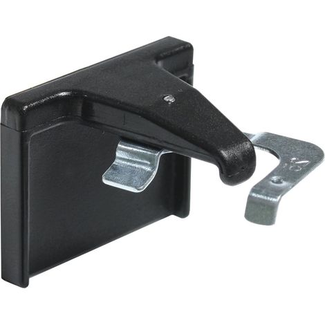 GARDINIA Set di Supporti Adesivi per Veneziane, Supporti da Montare sull'Anta della Finestra, 2 Pezzi, Plastica/Metallo, Nero (1/3)