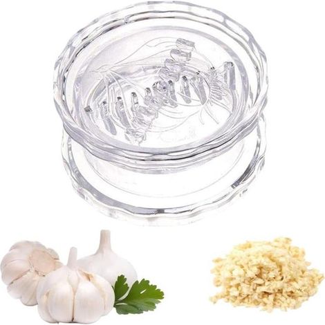 Manueller Knoblauchzerkleinerer und -mörser, multifunktionaler Fleischwolf und -zerkleinerer für Knoblauch, Zwiebeln, Ingwer, Kräuter, Nüsse, stoßfestes Küchengerät und Haushaltsaccessoire (1/5)