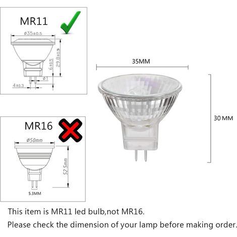 MR11 Halogen Bulbs, 35W 12V GU4, Dimmable 2700K, 38° Beam Angle, For Indoor Lighting (1/5)
