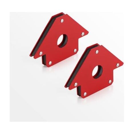 2pcs Positionneur de Soudage Magnétique Force de Traction 11KG, Angles Aimantés 45°, 90°, 135°, Équerre Aimanté pour Soudure Rouge, Arrow Welding Magnet (1/5)