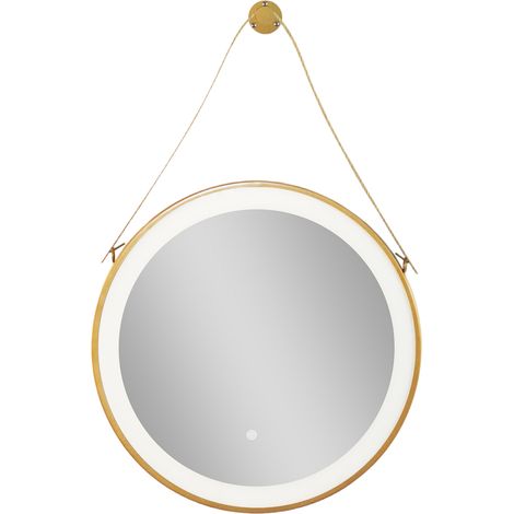 Spiegel mit indirekter Beleuchtung Hanger 60x60 cm Gold (1/3)