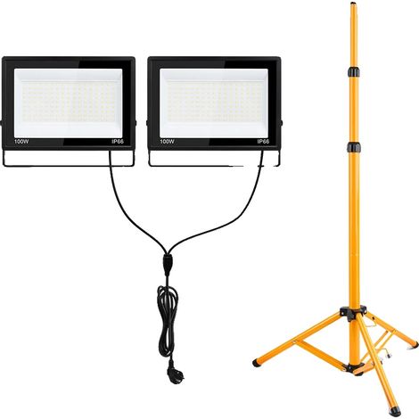 Arbeitslicht, IP66 wasserdicht, verstellbares Stativ, 2X100W Lampe (1/2)