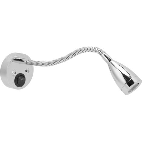 360° verstellbare, flexible LED-Nachttischlampe mit Schwanenhals für Wohnmobile, 12–24 V Gleichstrom, für Campervans, Boote, LKWs und PKWs, Chrom-Finish (1/5)