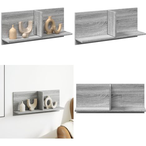 vidaXL Wandschrank 70x16,5x30 cm Grau Sonoma Holzwerkstoff (1/5)