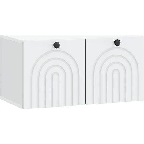 Wall-Mounted TV Cabinet White 59.5 x 31 x 30 cm Engineered Wood vidaXL