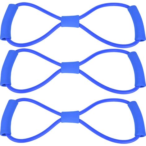 Corde De Traction En 8 - Élastique Haute Résistance Pour Yoga Et Pilates - Renforcement Musculaire Bras Et Dos - Lot De 3 (1/5)