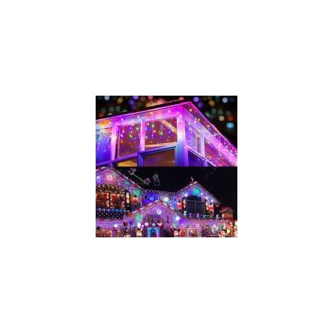 Catena luminosa da esterno da 30 m con 1200 LED multicolore – 8 modalità di illuminazione – Impermeabile IP44 – Risparmio energetico del 90% – Decorazione per matrimoni e feste (1/4)