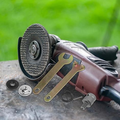 Kit adaptateur pour clé électrique vers meuleuse d'angle : convertisseur pour outils et accessoires de découpe, polissage et meulage. (1/5)