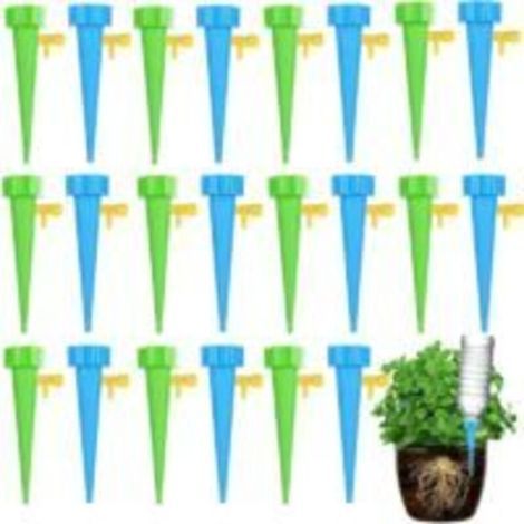 40 botellas de riego por goteo, botellas de riego automático con válvulas para plantas, ideales para jardín, hogar, macetas de interior y exterior. (1/5)