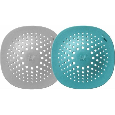 Lot de 2 protections de bonde en silicone à ventouse, pinces à cheveux carrées pour douche et évier.