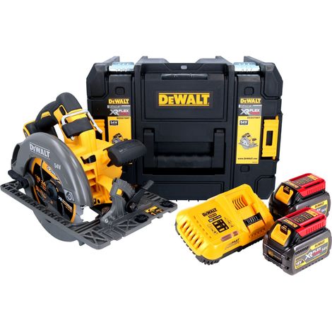 DeWalt DCS 579 T2T Sega circolare a batteria 54 V FlexVolt 190 mm Brushless + 2x batteria 6,0 Ah + caricabatteria + TSTAK (1/5)