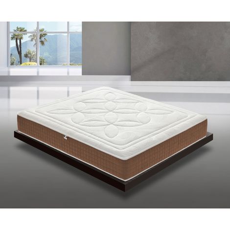 Colchón 80x200 de espuma viscoelástica con 5 cm de memoria - Altura 25 cm - Ortopédico - DESMONTABLE - Banda de microfibra - Ortopédico - Ergonómico - Antibacteriano - 100% Made in Italy