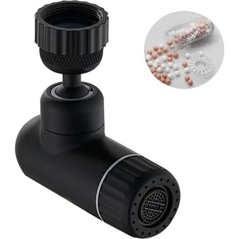 Filtre à Eau - LARGEIGHT - FM22 - Noir - Pivotant - Mousseur pour Cuisine (1/4)