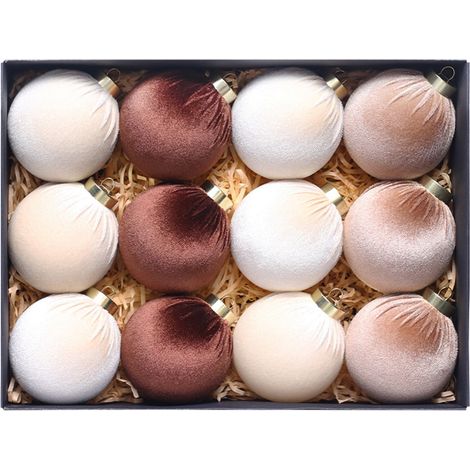 Boule De Noel - Boule Décorative En Plastique Incassable - Pour Arbre De Noël Guirlande Et Décoration Intérieure Extérieure - 12 Pièces (1/5)