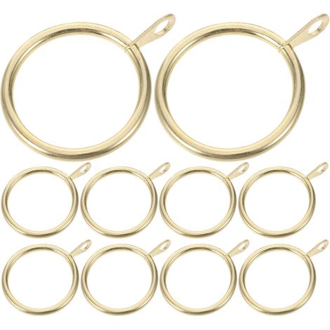 Lot de 30 Anneaux de Rideaux Métalliques Dorés Diamètre Intérieur 30 MM Crochets pour Rideaux Romains Compatibles Tringles Standard Accessoires Suspendre Usage Maison et Bureau (1/5)