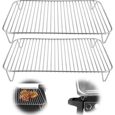 2 Pièces Grille pour Woodfire Acier Inoxydable Antiadhésif Barbecue Cuisine Support de Gril Compatible avec Woodfire et Fumeur BBQ (1/5)