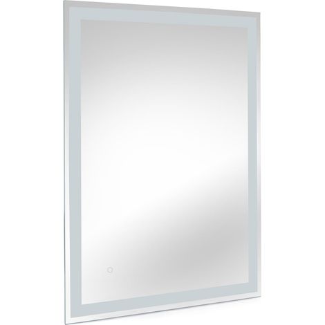 Specchio da bagno Hercules con illuminazione LED frontale e decorativa 60x80 cm 5148320 EMUCA (1/5)