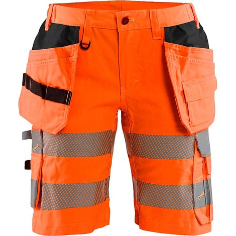 Short de travail haute visibilité stretch femme 7186 - Orange L - FR(44) - SE(C42) - Standards