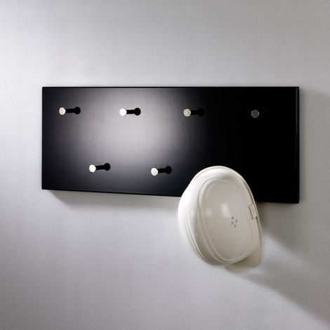 Portemanteau mural rond 80x30 cm noir - AYOLLEE