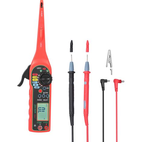 Nannigr Multimètre auto portable 24V TRMS LED rouge sans pile