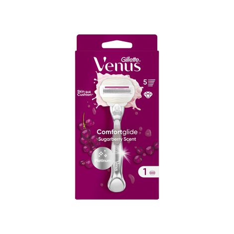 Gillette - Venus ComfortGlide Sugarberry - Dámský holicí strojek + 1 hlavice 1.0ks
