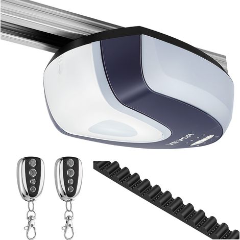 VEVOR Telecomando per Garage con Forza di Trazione 600 N Cinghia Silenziosa, Include Sistema di Binari a 4 Sezioni, 2 Telecomandi e Illuminazione a LED, con Controllo One Touch da Interno Automobile (1/5)