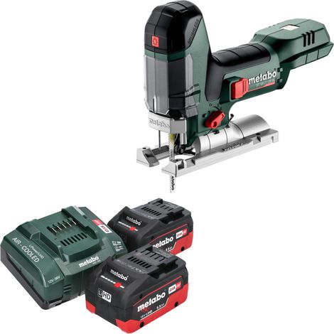Metabo ST 18 LT 130 BL sierra de calar sin cable 18 V 130 mm sin escobillas + 2x batería LiHD 5,5 Ah + cargador