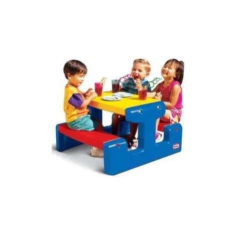 Little Tikes Picnic Tisch aus strapazierfähigem Kunststoff in leuchtenden Farben
