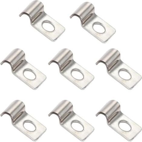 Ecleanfy - 60 Pièces Fixation Grillage Rigide Sur Mur: M5 Attache Grillage Rigide, pour La Maison, Le Jardin, Fixation pour Tube Ø 5 mm, Clips Grillage Rigide (1/5)
