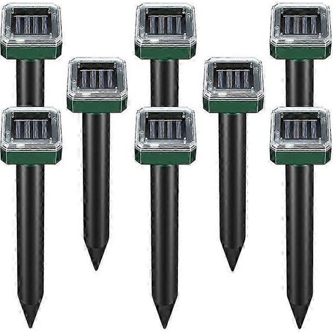 Lot de 8 répulsifs solaires pour serpents, taupes, gaufres et marmottes, à utiliser en extérieur. (1/4)