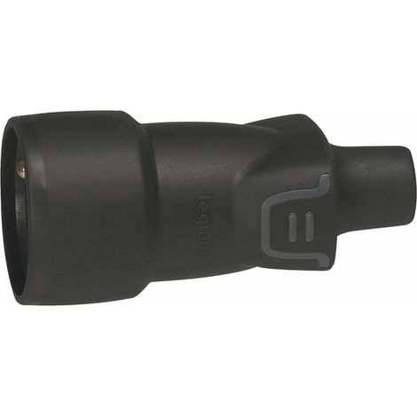 Legrand Enchufe de borne con tornillo 2P+T 16A salida derecha IP44
