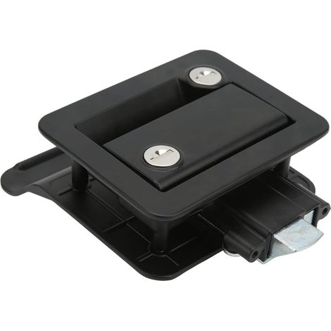Serrure de Porte de Camping-car, Loquet de Porte de Remorque, Serrure de Camping-car en Alliage d'aluminium de dureté pour Remorque de Voyage, (BLACK) (1/5)