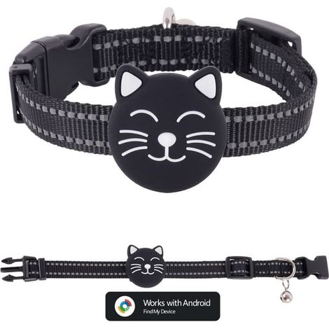 Étanche IP68 - Tour de cou 28-39 cm - Collier en nylon ajustable - Traceur GPS pour chat - Sans abonnement - Compatible Android (1/5)