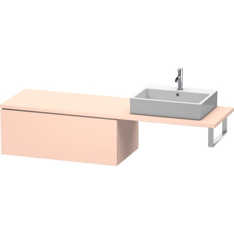 Duravit L-Cube Armario base para anchura de consola 1020mm, profundidad 547mm, 1 extraíble, color: Albaricoque Perla seda laca mate - LC583402020 (1/4)