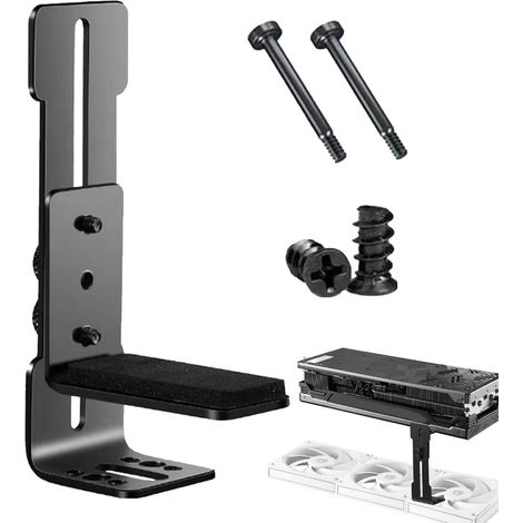Support GPU anti-abaissement, support GPU,Support GPU réglable en acier inoxydable  Support GPU résistant à l'usure, support de carte graphique pour cartes graphiques et cartes