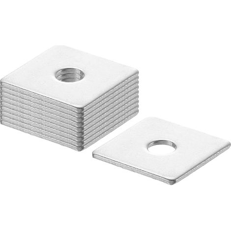 Rondelle Carrée Rondelles Metal M4, 100 Pièces 4mm ID x 16mm OD x 1mm Épaisseur Rondelles Plates en Acier Inoxydable 201, Bagues de Montage pour Vis, Boulons, Charnières de Porte (1/5)