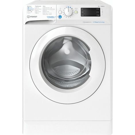 Indesit – Lave-linge hublot 8 kg – Classe A – Vitesse d'essorage 1400 tr/min – Niveau sonore 78 dB – Push&Go avec vapeur (1/5)