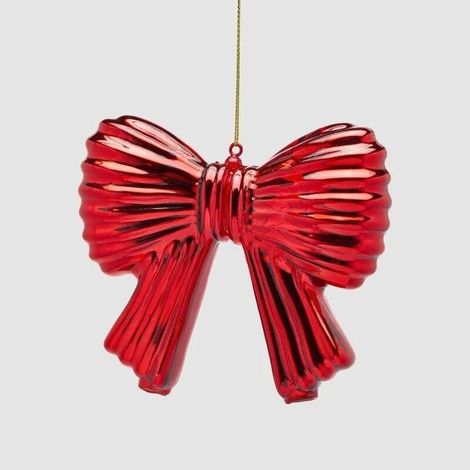 EDG Enzo De Gasperi Fiocco Natalizio Rosso H11xL13 cm – Addobbo per Albero di Natale (1/2)