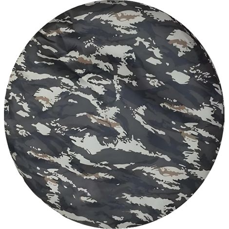 Housse de Roue de Secours Housses de Pneu Secours Protection 600D Voiture Anti Poussière Imperméable Couverture pour Diamètre (76cm-79cm/30"-31") Remorque Camion Camo Noir (1/5)