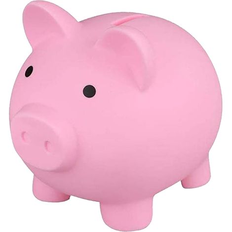 Tirelire Cochon - Plastique Incassable Rose Et Bleu - Pour Enfants Filles Et Garons - 1 Pièce (1/5)