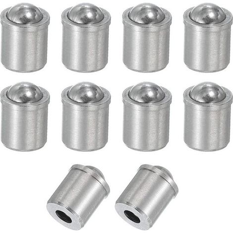 10 Pcs Plongeurs À Bille 304 Acier Inoxydable Plongeurs À Ressort À Pointe Sphérique Loquet À Bille Pour Porte Placard Tiroir 8x9mm (1/5)