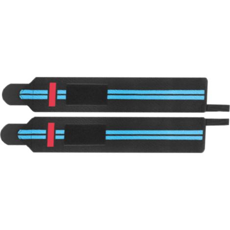 1 paire d'attelles de poignet de sport, sangle de compression réglable, bracelet de soutien pour la salle de sport, noir et bleu (1/5)