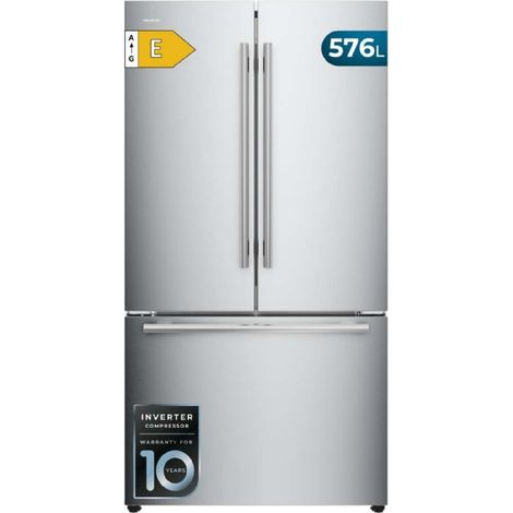 Cecotec Frigorífico Puerta Francesa 576L Total NoFrost Bolero CoolMarket FD 576 Inox E. Compresor Inverter Plus, Bajo Consumo (1/5)