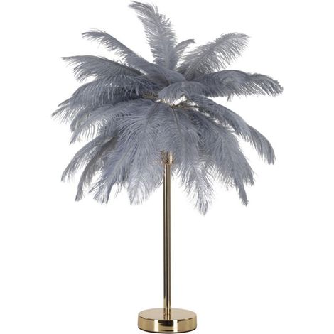 Lampada da tavolo in metallo grigio, Ø55x60 cm – Palm (1/5)