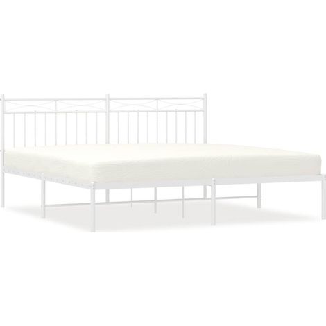 Maison Exclusive - Giroletto con Testiera Metallo Bianco 183x213 cm (1/5)