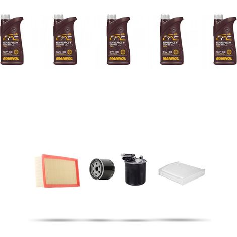 Kit tagliando 4 FILTRI e 5L OLIO compatibile con Mercedes GLA (X156) GLA 180 CDI 80kw Dal 2014 (1/5)